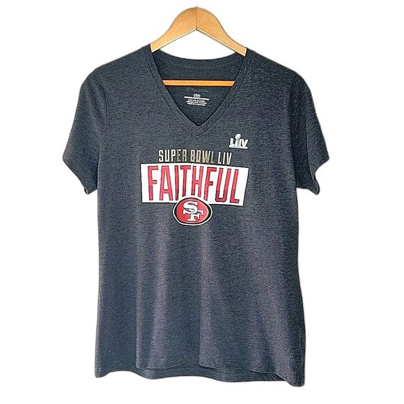 Fanatics Tops - FANATICS San Francisco 49ers Faithful Superbowl 54 T-shirt size L Red Gold